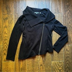 Helmut Lang Villous Asymmetric-Zip Sweatshirt